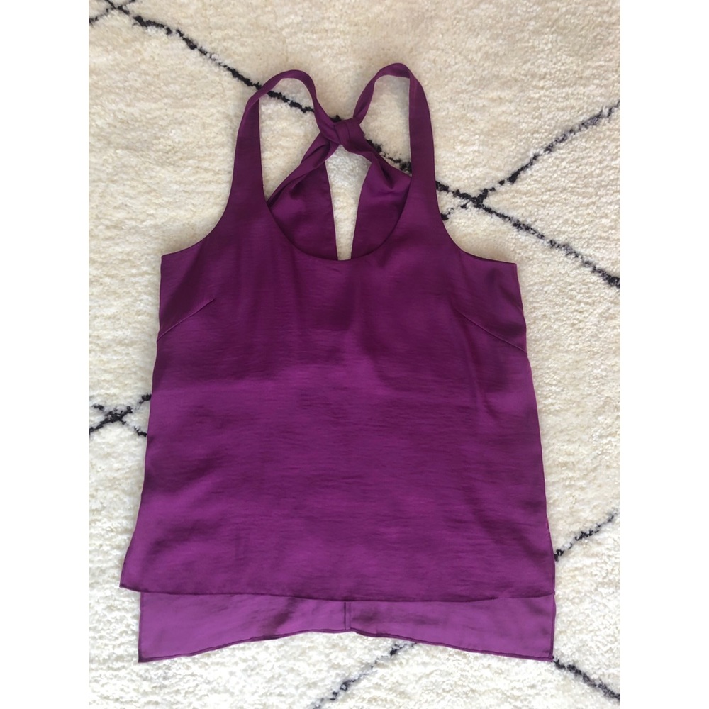 BCBG silk pink tunic tank top